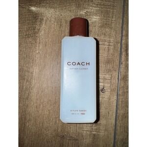 Coach Leather Cleaner‎ 6 Fluid Ounces Bottle with Brown Cap Made in USA 90% full